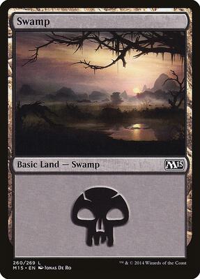 Swamp (260) card from Magic 2015 (M15)