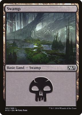 Swamp (261) card from Magic 2015 (M15)