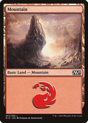 Mountain (263) card from Magic 2015 (M15)