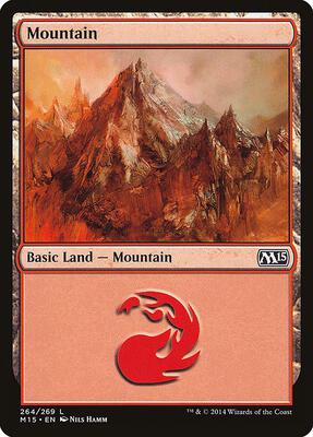 Mountain (264) card from Magic 2015 (M15)
