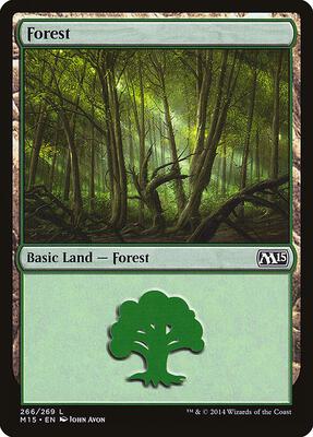 Forest (266) card from Magic 2015 (M15)