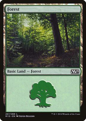 Forest (267) card from Magic 2015 (M15)