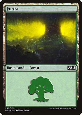 Forest (268) card from Magic 2015 (M15)