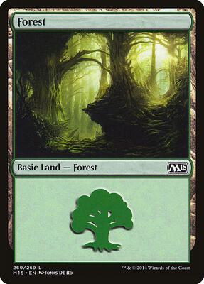 Forest (269) card from Magic 2015 (M15)