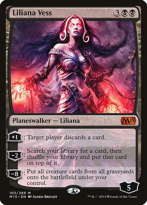 Liliana Vess card from Magic 2015 (M15)