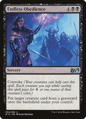 Endless Obedience card from Magic 2015 (M15)