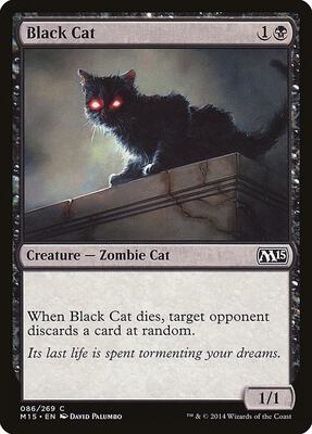 Black Cat card from Magic 2015 (M15)