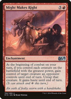 Might Makes Right card from Magic 2015 (M15)