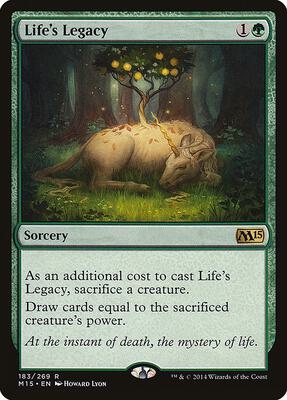 Life's Legacy card from Magic 2015 (M15)