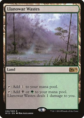 Llanowar Wastes card from Magic 2015 (M15)