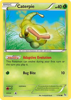 Caterpie card from XY - Flashfire
