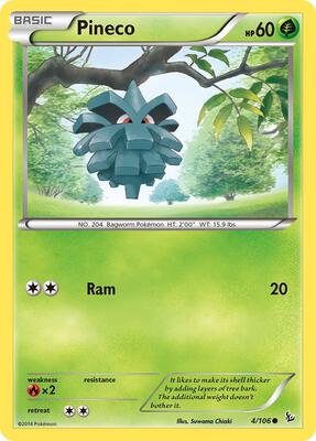 Pineco card from XY - Flashfire