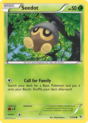 Seedot card from XY - Flashfire