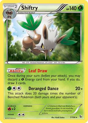 Shiftry card from XY - Flashfire