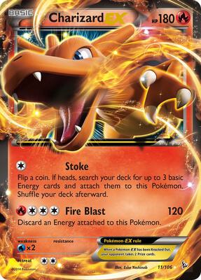 Charizard EX (11) card from XY - Flashfire