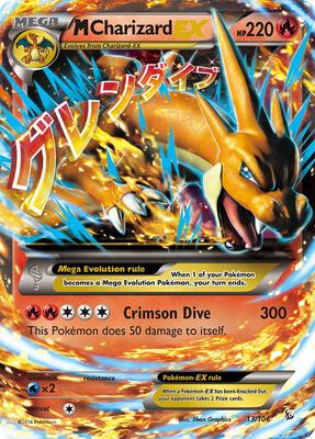 M Charizard EX (Y) card from XY - Flashfire