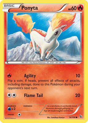 Ponyta card from XY - Flashfire
