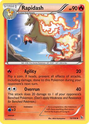 Rapidash card from XY - Flashfire