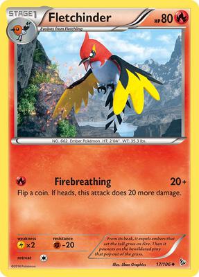 Fletchinder card from XY - Flashfire