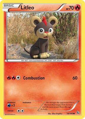 Litleo (18) card from XY - Flashfire