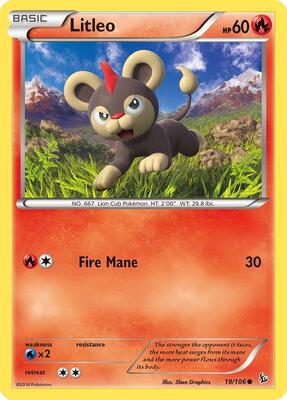 Litleo (19) card from XY - Flashfire