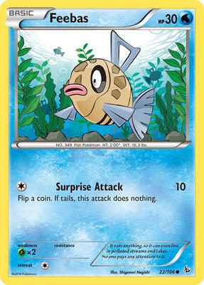 Feebas card from XY - Flashfire