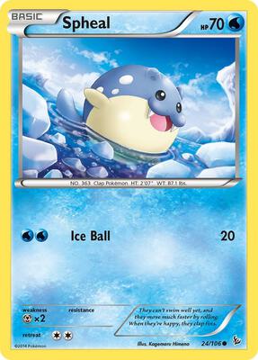 Spheal card from XY - Flashfire
