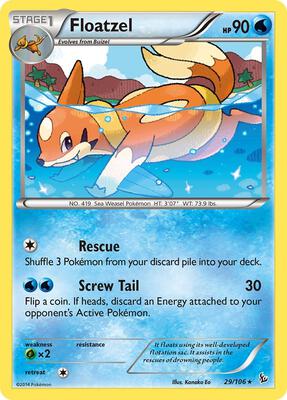 Floatzel card from XY - Flashfire