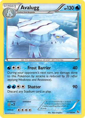 Avalugg card from XY - Flashfire
