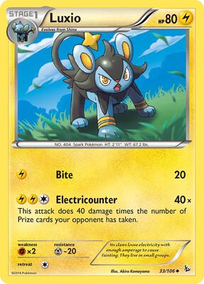 Luxio card from XY - Flashfire