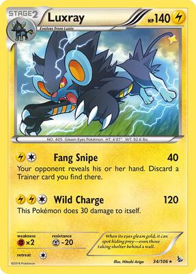 Luxray card from XY - Flashfire