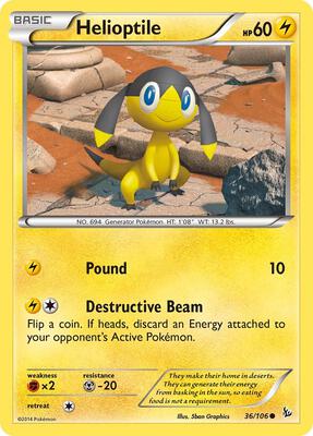 Helioptile card from XY - Flashfire