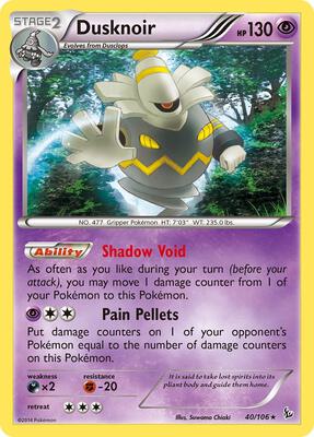Dusknoir card from XY - Flashfire