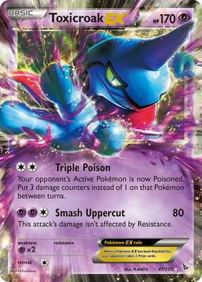 Toxicroak EX card from XY - Flashfire