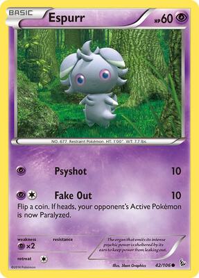 Espurr card from XY - Flashfire