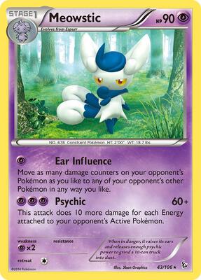 Meowstic card from XY - Flashfire