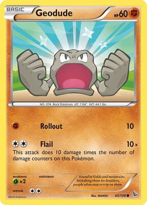 Geodude card from XY - Flashfire