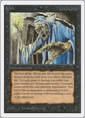 Lich card from Unlimited Edition