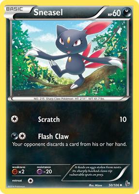Sneasel (50) card from XY - Flashfire