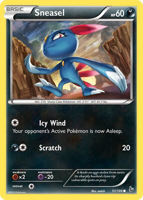 Sneasel (51) card from XY - Flashfire