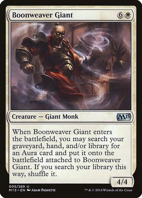 Boonweaver Giant card from Magic 2015 (M15)