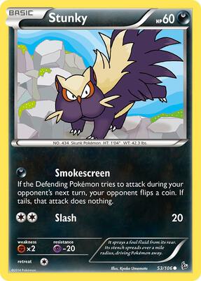 Stunky (53) card from XY - Flashfire