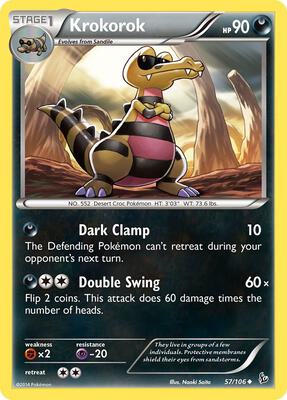 Krokorok card from XY - Flashfire