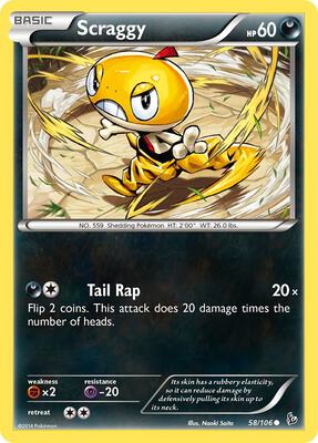 Scraggy card from XY - Flashfire