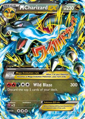 M Charizard EX (X) card from XY - Flashfire