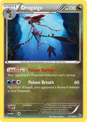 Dragalge card from XY - Flashfire