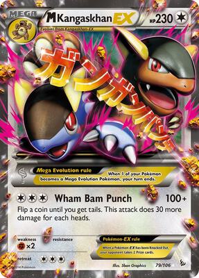 M Kangaskhan EX card from XY - Flashfire