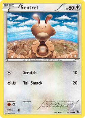 Sentret card from XY - Flashfire