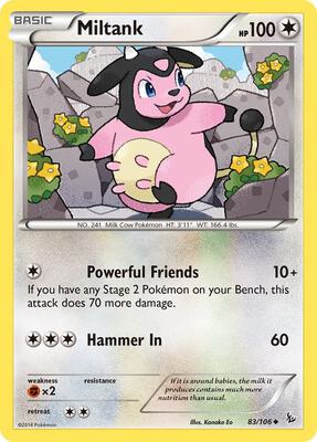 Miltank card from XY - Flashfire
