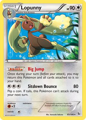 Lopunny card from XY - Flashfire